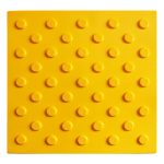 Тактильная плитка ПВХ конус шахматка 300х300х5,5 мм желтая