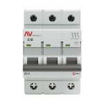 Автоматический выключатель модульный EKF Averes AV-6 3Р 10А тип C 6 кА 400 В (mcb6-3-10C-av)
