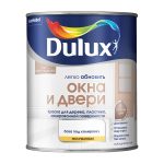 Краска Dulux/Luxium Окна и Двери основа BC бесцветная полуматовая 0,75 л
