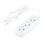 Удлинитель Makel 3 розетки 2 м ПВС 2х0,75 кв.мм 10 А 2,2 кВт белый (MGP122)