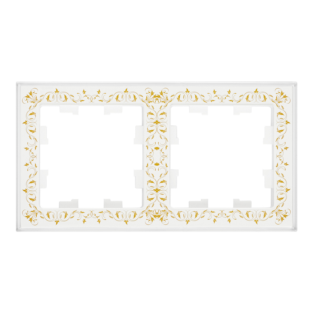 original-30676.jpg Рамка Systeme Electric AtlasDesign Art двухместная белая (ATN200102) — изображение 1