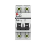 Автоматический выключатель модульный EKF Basic ВА 47-29 2P 40А тип C 4,5 кА 230 В (mcb4729-2-40C)