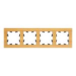 Рамка Systeme Electric AtlasDesign Nature четырехместная дерево бамбук (ATN353204)