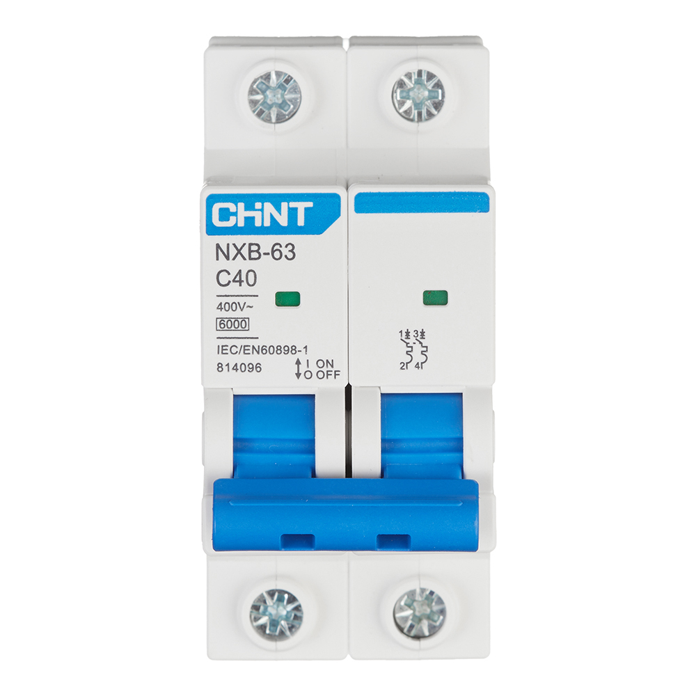 original-31004.jpg Автоматический выключатель модульный Chint NXB-63 2P 40А тип C 6 кА 400 В (814096) — изображение 1