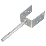 Опора колонны бруса U-образная оцинкованная d19 90х325х120х4 мм