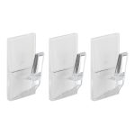 Крючок для ванной Kleber Strong одинарный самоклеящийся пластик прозрачный (3 шт.) (KLE-SG006/9684)