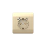 Розетка USB Chint NEW3-E встраиваемая шампань USB-A/ Type-C (431453)