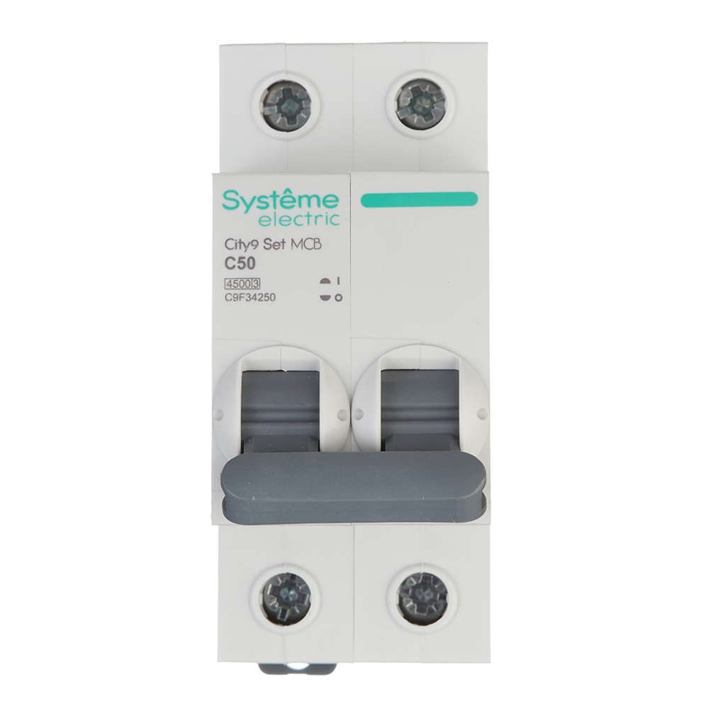 original-31446.jpg Автоматический выключатель модульный Systeme Electric City9 Set 2P 50А тип C 4,5 кА 230 В (C9F34250) — изображение 1