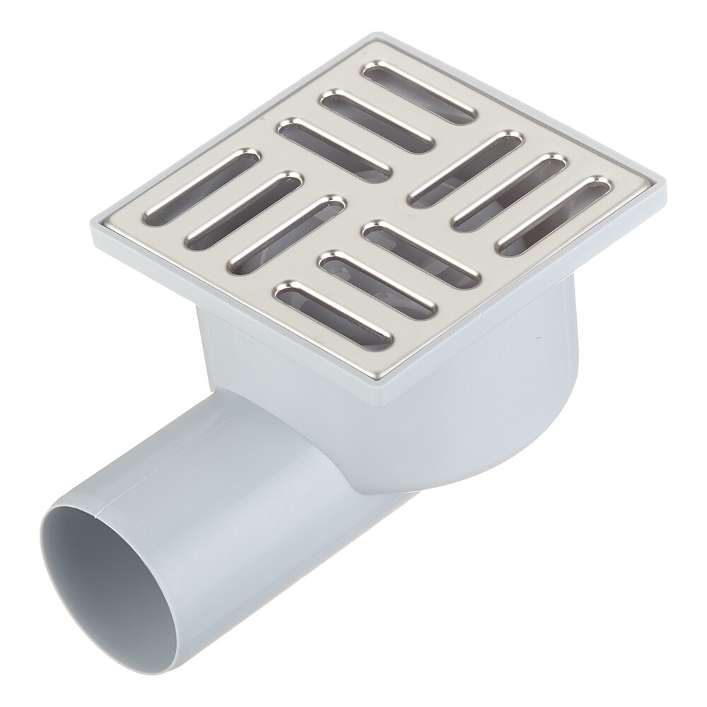 original-3149.jpg Трап душевой горизонтальный АНИ пласт с сухим затвором 100х100 мм d50 мм решетка из нержавеющей стали (TQ5102) — изображение 1