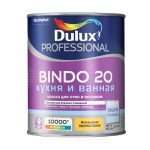 Краска моющаяся Dulux/Luxium Bindo 20 кухня и ванная база BС бесцветная 0,9 л