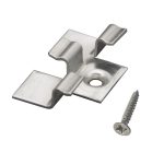 Клипса рядная монтажная Осфикс для шовного монтажа доски ДПК с саморезом нержавеющая сталь (35 шт.)