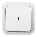 Выключатель Svet одноклавишный накладной белый с подсветкой (SV1001-0001)