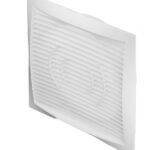 Решетка вентиляционная пластиковая торцевая Era РСФ 200х200 мм с фланцем d160 мм белая