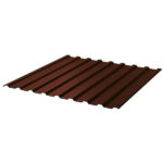 Профнастил С20R 1,15х2 м 0,45 мм коричневый RAL 8017