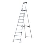 Стремянка алюминиевая 9 ступеней 80 мм с лотком-органайзером 1,94 м Новая высота