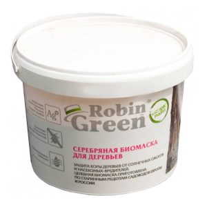 Побелка для деревьев защитная Робин Грин Серебряная биомаска 3,5 кг