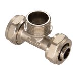 Тройник 20 обж(ц) х 1/2 НР(ш) х 20 обж(ц)