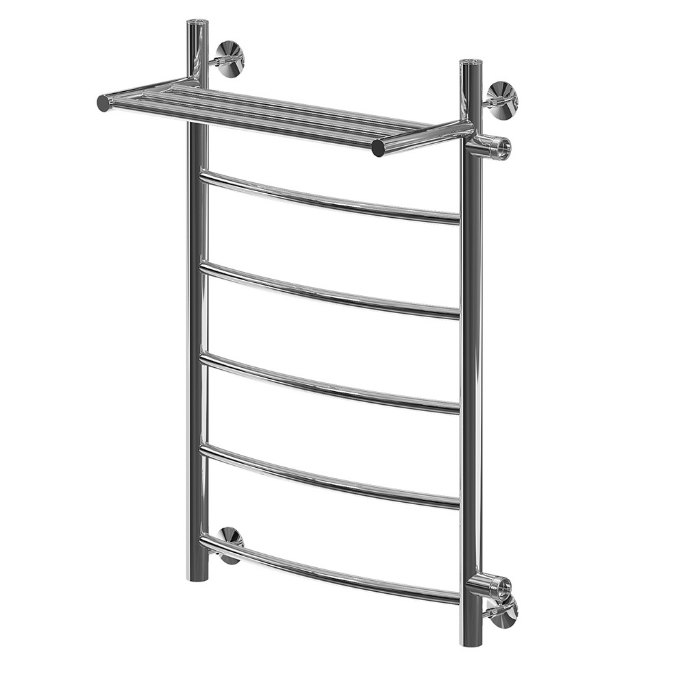original-33377.jpg Полотенцесушитель водяной MyFrea MyLondon 800х500 мм лесенка с боковым подключением 600 мм справа с полкой хром — изображение 1