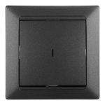 Выключатель Svet Стиль одноклавишный встраиваемый графит с подсветкой (EV 0365-9111)
