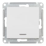 Переключатель Systeme Electric AtlasDesign одноклавишный встраиваемый белый с подсветкой (ATN000163)