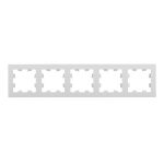 Рамка Systeme Electric AtlasDesign пятиместная белая (ATN000105)