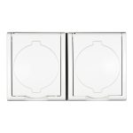 Розетка Simon 15 Aqua накладная белая с крышкой (1594433-030)