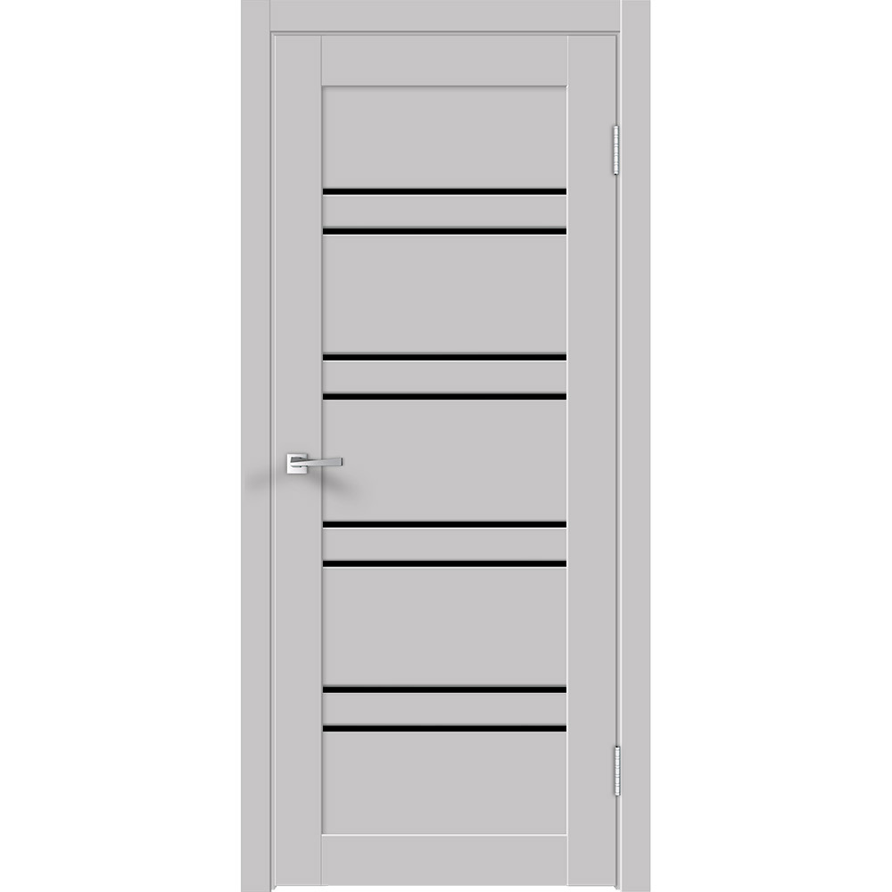 original-34310.jpg Дверь межкомнатная Linea 8 600х2000 мм ПВХ эмалит серая со стеклом с замком — изображение 1