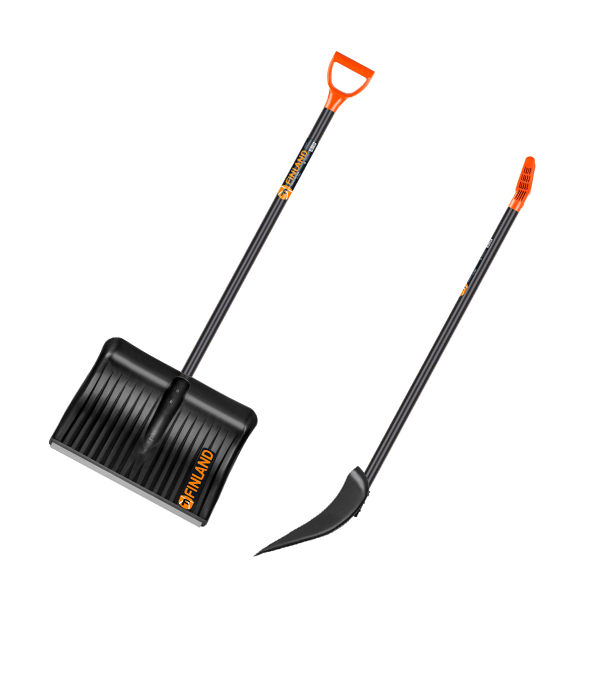 original-34352.jpg Лопата снеговая Finland пластиковая с деревянным черенком 1550х490 мм (1023Ч) — изображение 1