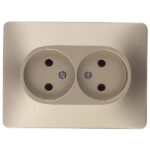 Розетка Systeme Electric Glossa встраиваемая титан (GSL000420)