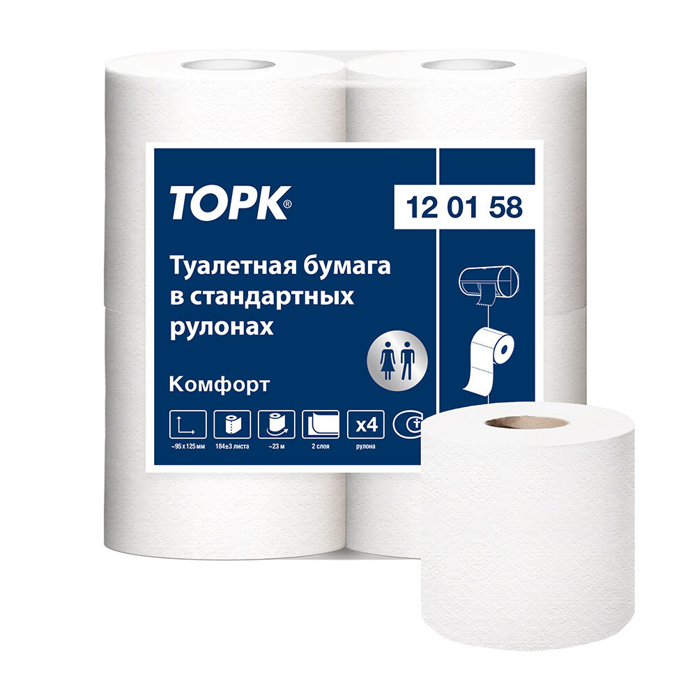 original-34503.jpg Туалетная бумага Tork Advanced в стандартных рулонах 23 м (4 шт.) — изображение 1