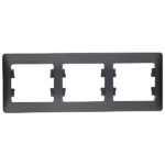 Рамка Systeme Electric Glossa трехместная антрацит (GSL000703)