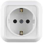 Розетка Makel Siva Ustu накладная белая (45108)