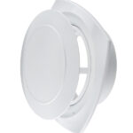 Анемостат вытяжной регулируемый Era с фланцем d160 мм белый