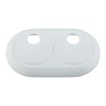 Отражатель декоративный двойной MCH d16 мм с эксцентриковой накладкой белый пластиковый (KB2000-16KIT)