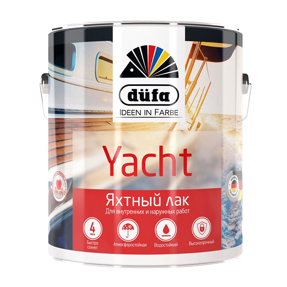 original-35506.jpg Лак алкидно-уретановый яхтный Dufa Yacht бесцветный 2 л глянцевый — изображение 1