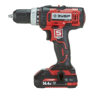 Дрель-шуруповерт аккумуляторная Зубр ДШЛ-145-22 14,4 В 2 Ач Li-Ion 2 АКБ и ЗУ