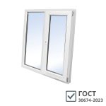 Пластиковое окно VEKA WHS Halo 60 1440х1200 мм 2 створки левая глухая правая поворотно-откидная двухкамерное