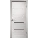 Дверь межкомнатная Vision 8 700х2000 мм ПВХ дуб белый со стеклом с замком и петлями