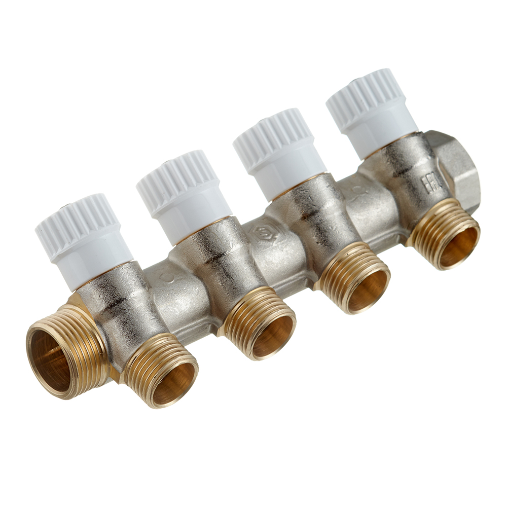 original-36143.jpg Коллектор Stout 3/4 ВР(г) х 4 выхода 1/2 НР(ш) х 3/4 НР(ш) регулируемый (SMB 6851 341204) — изображение 1