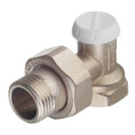 Клапан запорный угловой Tiemme 1/2 НР(ш) х 1/2 ВР(г) для радиатора (3230001)