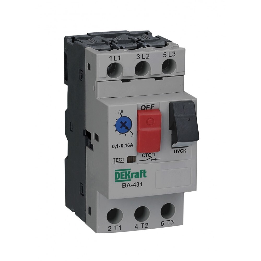original-36761.jpg Автоматический выключатель модульный Dekraft ВА-431 3P 6,3А тип D 6 кА 230 В (21228DEK) — изображение 1