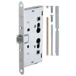 Замок врезной Fuaro AP.C-65.72-0433 FL-0433 для противопожарной двери под цилиндр никель