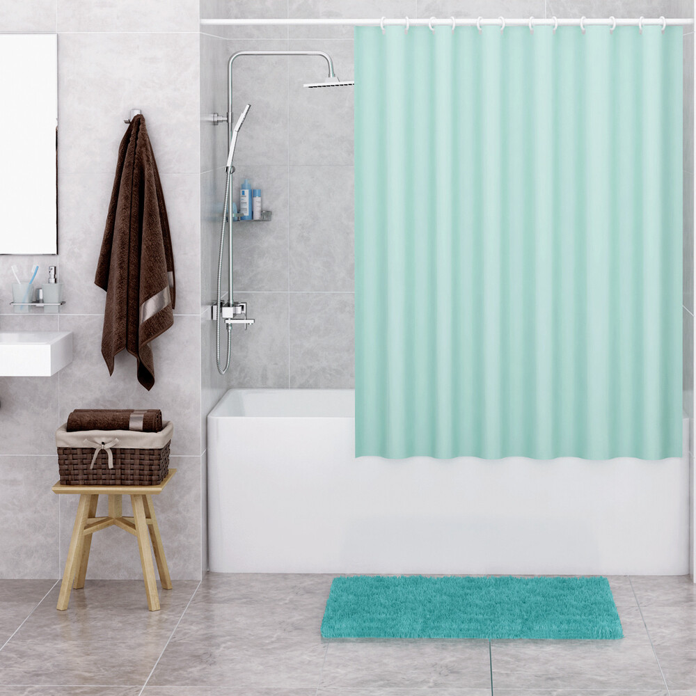 original-37233.jpg Штора для ванны WasserKraft Oder 2000х1800 мм полиэстер зеленая (SC-30301) — изображение 1