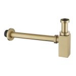 Сифон для раковины Abber 1 1/4х32 мм без выпуска с соединением 32 мм золото матовое (AF0031G)