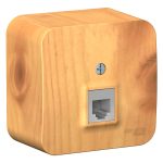 Розетка телефонная Systeme Electric Blanca накладная ясень RJ11 (BLNIA011005)