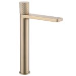 Смеситель для раковины высокий Abber Rund золото порционно-нажимной (AF8711G)