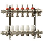 Коллекторная группа с расходомерами Terma 1 ВР(г) х 6 выходов 3/4 НР(ш) ЕК х 1 ВР(г)