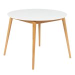 Стол кухонный раздвижной круглый d1 м белый Bosco (13993)