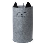 Корзина для хранения игрушек Funny Котик 300х300х480 мм складная светло-серая