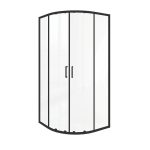 Душевой уголок Good Door Lite R-100-C-B черный 100х100х190 см четверть круга стекло прозрачное 5 мм (ЛТ00026)